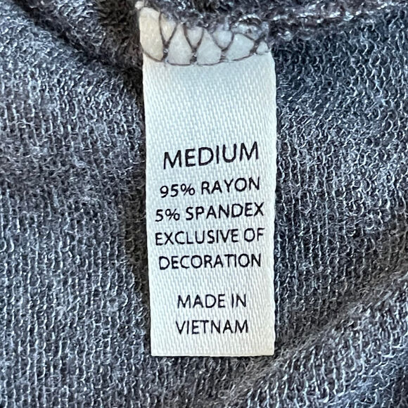 Soma Luxuriously Soft Live Hooded Loungewear Women Size M Gray Floral Batwing - Picture 11 of 12